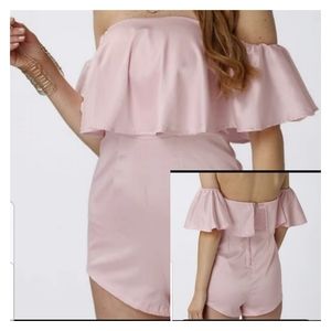 Pink Silky Women’s Off Shoulder Romper US 8